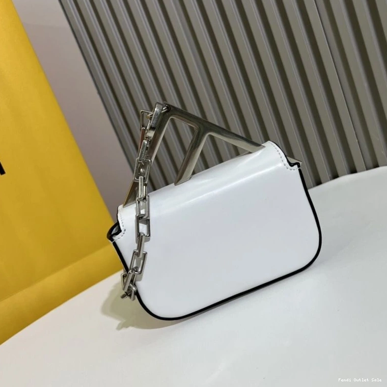Affordable White Bag Calf In F Fendi Nano Leather 0806
